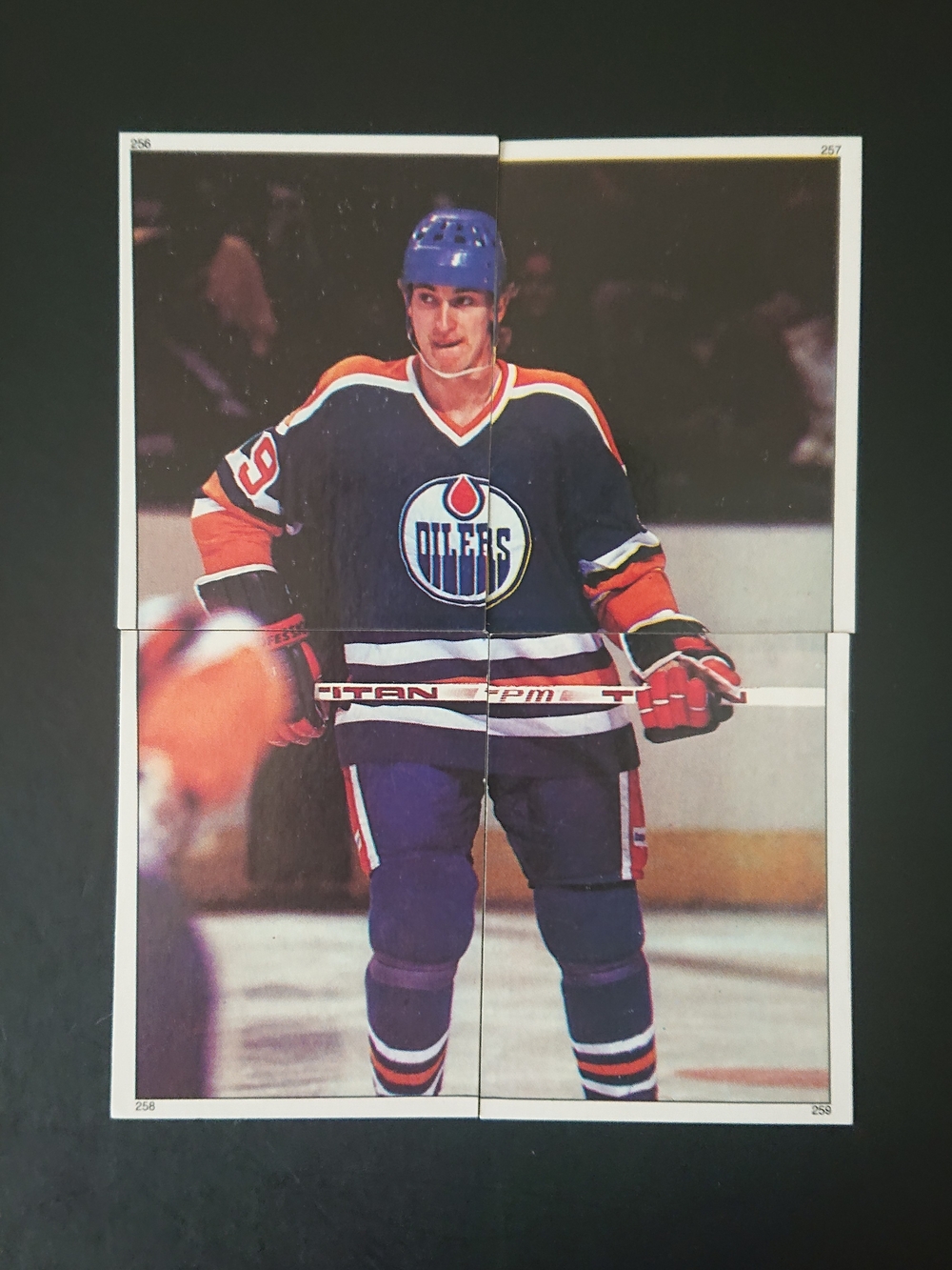 1982 Topps O-Pee-Chee Hockey - 4x Wayne Gretzky NHL Leader Mini Stickers Puzzle